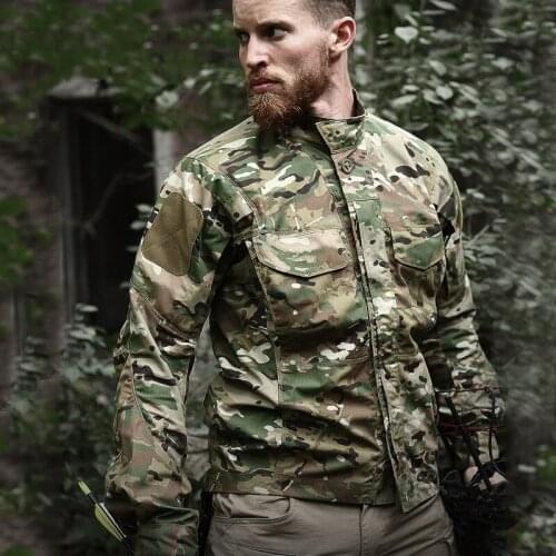 2021 Hotmale Combat Outwear Rip Stop Tactical Jacket Shirt Military Army Clothing Camouflage Multi Pockets Spring Summer