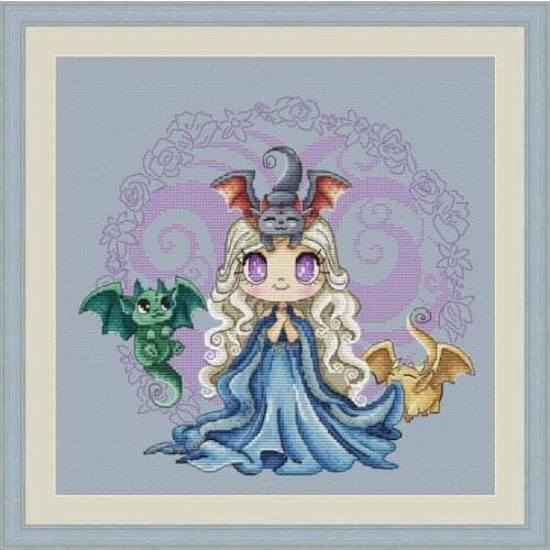 Sky blue Cross Stitch Kit Packages Counted Cross-Stitching Kits New Pattern NOT PRINTED Cross stich Painting Set