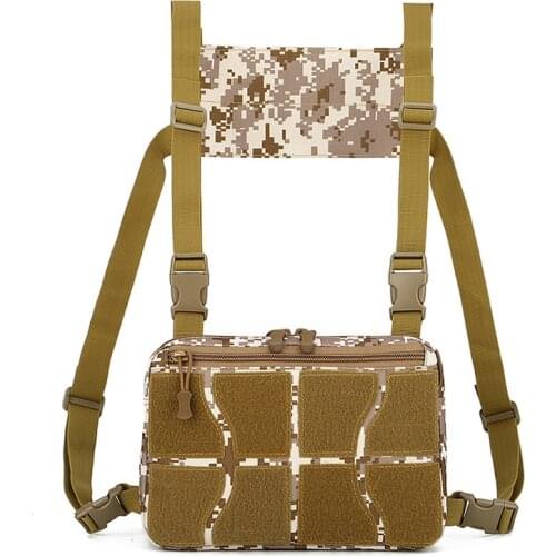 Mens Chest Bag Men Adjustable Fanny Pack Multi-Functional Tool Pouch Shoulder Bag Tactical Vest Bags Casual Outdoor Chest Bags