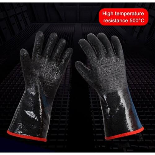 Grill BBQ Glove Heat Resistant Oven Gloves Waterproof Fireproof Oil Resistant Barbecue Hand Protection Cooking Accessory PAK55
