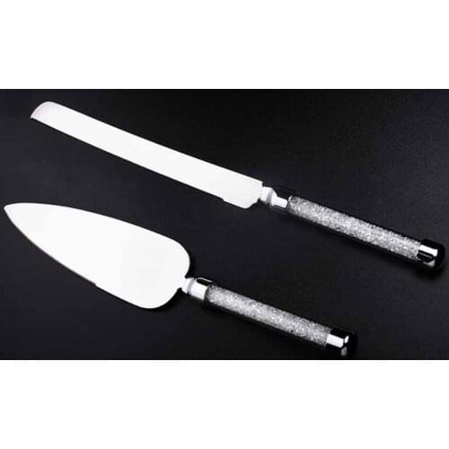 Personalized Crystal Diamond Cake Knife and Server Set,Bridal Shower Favor,Custom Wedding Gift For Couples,Party Decoration