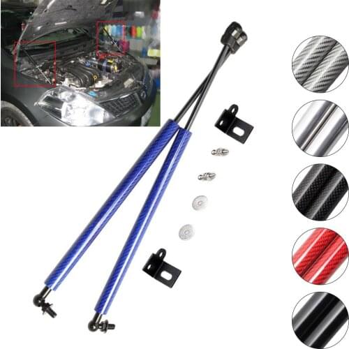 Lift Support Gas Shock for NISSAN TIIDA 2005-2012 2pcs Front Hood Bonnet Modify Gas Struts Gas Spring Carbon Fiber Absorber