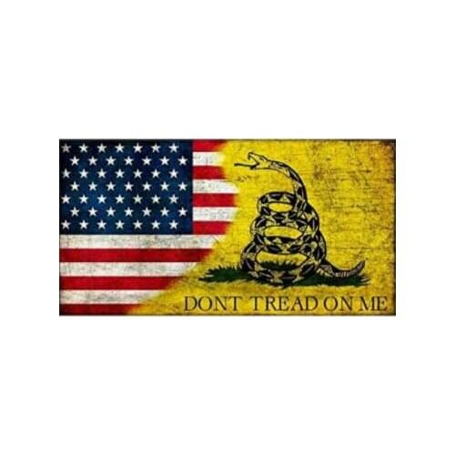 3x5ft Half American Half Don't tread on me Flag 100% polyester flags with Snake