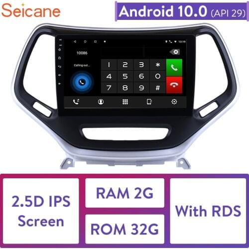 Seicane 10.1 inch Android 9.0 Head Unit Player for 2016 Jeep Grand Cherokee Car GPS Navigation Radio Steering Wheel Control