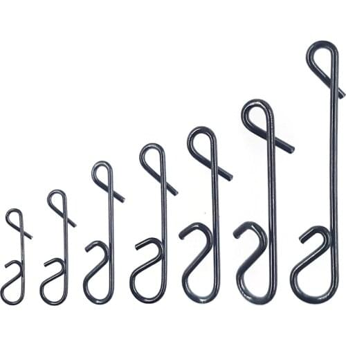 20-pieces Stainless Fishing Line Wire Fishing Connector Swivel Accessories Snap Pin Without Knot Tackle Tool Lure Kit