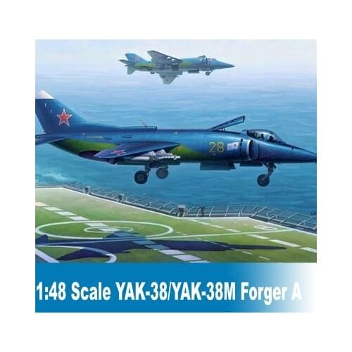 Static Scale Model Assembly Aircraft Model 1:48 Scale Yak-38/Yak-38M Forger A Airplane Model 80362 Building Kits Model DIY