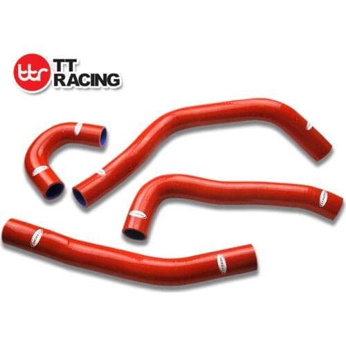 TT1413RE - Mitsubishi LANCER Evolution EVO 10 X Silicone Coolant Radiator Hose Kit Red
