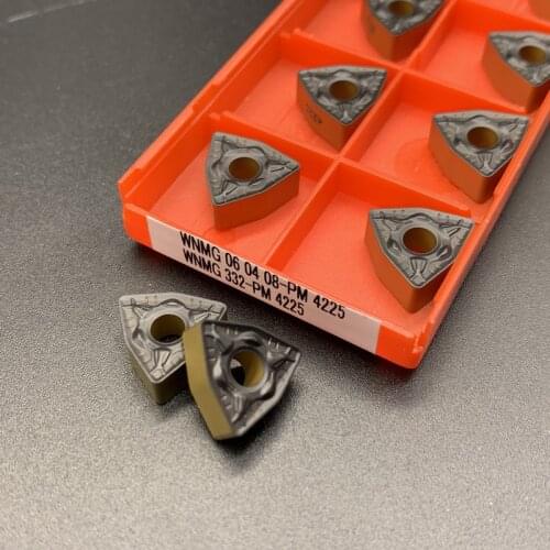 High Quality 10pcs WNMG060408 PM 4225 Carbide Face Milling Inserts Cutter Tools Blade High Cost Performance