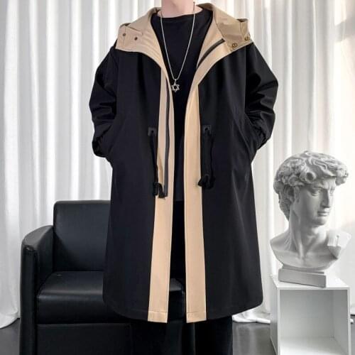 WaDFCD Men's Hooded Trench Coats