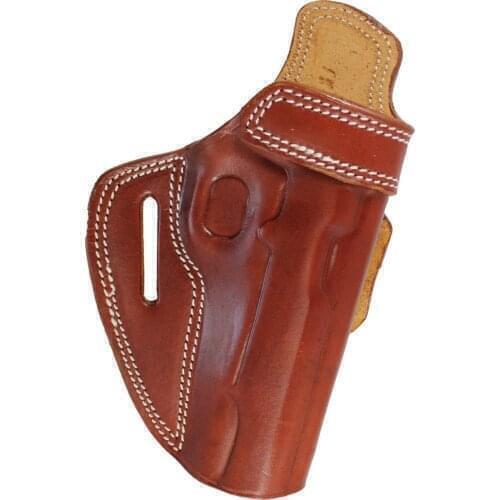 YT HOBBY Colt 1911 5 "Handmade Real Leather Fast Draw OWB Outside The Waist Band Carry Pistol Gun Firearm holster Pouch