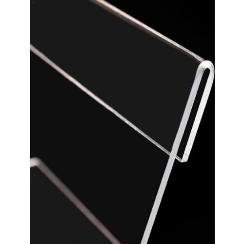 1Pcs Acrylic Display Stand Plastic Desk Sign Label Frame Acrylic Card Holder Tag Price Paper Stand Frame Holders Label Disp A8T2