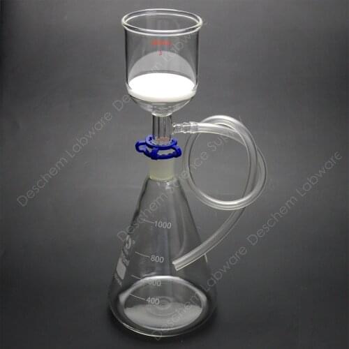1000ml,Lab Suction Filtration Device,200ml Buchner Funnel,1Lit Erlenmeyer Flask