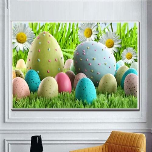 5d Diy diamond painting Easter egg full picture square drill diamond embroidery rhinestone painting diamond mosaic kids painting