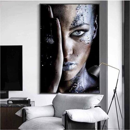 Diamond Painting Art Black African Women Icon Rhinestone Diy Diamond Embroidery Cross Stitch Mosaic Sale Wall StickersZP-4718
