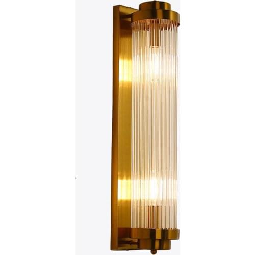 Nordic postmodern design sconces light Simple strip glass modern wall lamp Ins wind blue white gray glass wall lights for home