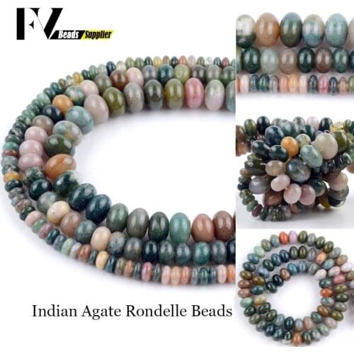 2mm*4mm Natural Indian Agates Stone Abacus Wheel Beads For Jewelry Making Rondelle Beads fit Diy Bracelets Accessories Findings