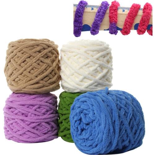 1pc Thick Cotton Yarn Colorful Dye Scarf Hand-knitted Yarn For Hand knitting Shoes Scarf Soft 7mm Hot Sale
