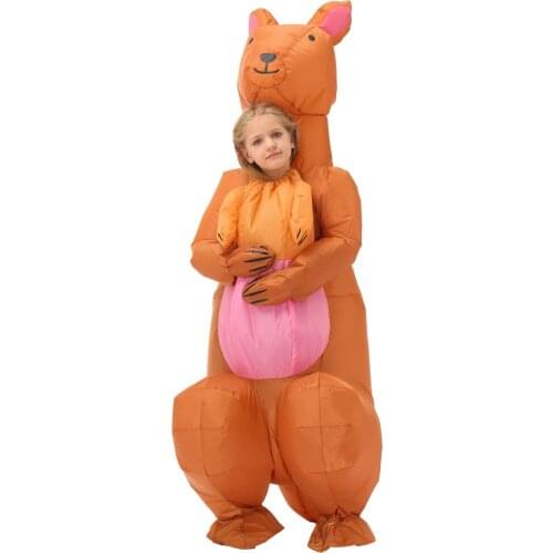 Kids Purim Inflatable Costume Kangaroo Halloween Cosplay Costumes for Boys Girls Carnival Fancy Dress Up