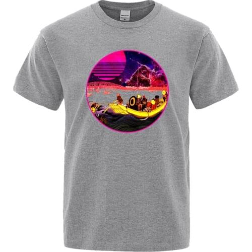 Vaporwave Now Fashion Street Printed T-Shirts Men Oversize Breathable Tshirt Loose Summer Casual Tee Clothes Brand Mens Tops