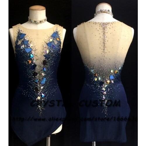 Crystal Custom Figure Skating Dress Girls New Brand Ice Skating Clothes For Competition DR4714