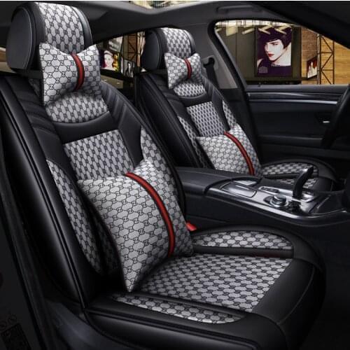 WLMWL Leather Car Seat Cover for Hyundai All Models solaris tucson 2016 sonata ix25 i30 car accessories Car-Styling
