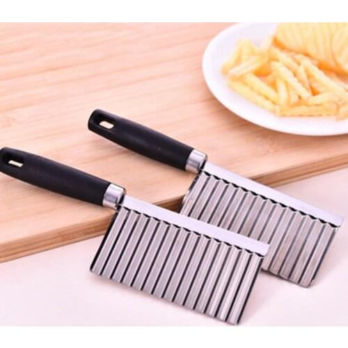 Stainless Steel Kitchen Cooking Cutter Tool Simple and Creative French Fries Vegetables Potato Wavy Cutter
