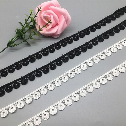 10Yards High Quality White Lace Ribbon Tape 1.5cm tassels for crafts Lace Trim DIY Embroidered For Sewing Decoration Lace Ribbon