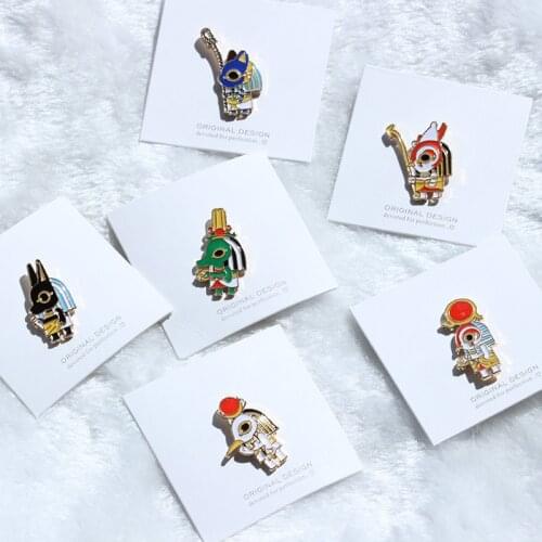 Cartoon Dripping Egyptian Pharaoh Mummy Female Child Brooch Accessories Decorative Badge