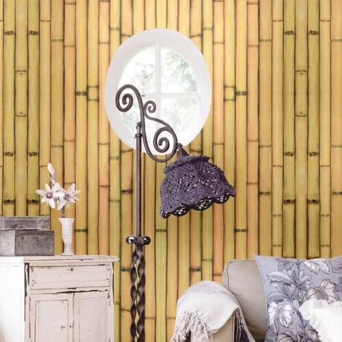 Beibehang Chinese style coarse bamboo dry pattern farmhouse wallpaper parlor restaurant hotel box grill roof background wllpaper