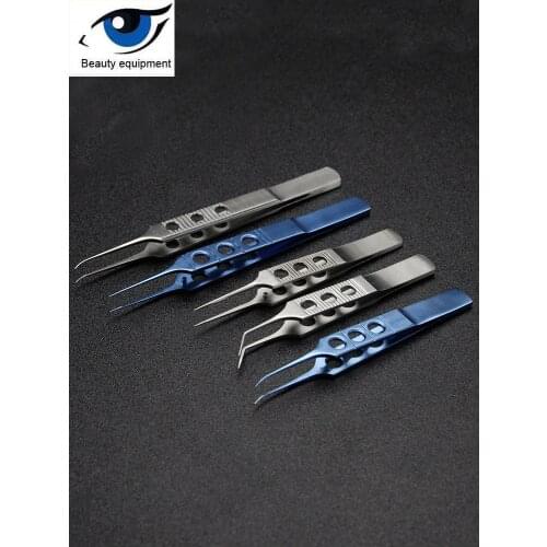 Ophthalmic plastic Stainless steel micro forceps Double eyelid surgery tweezers Toothed tweezers