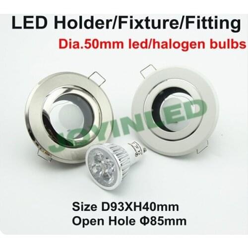 Open hole 85mm Satin nickel led downlight fitting trims for home kitchen bedroom