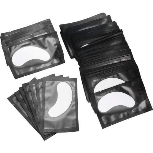 50pairs Eyelash Patches Eyelash Extension Under Eye Pads Paper Eye Lint free Sticker Hydrogel Eye Patches Gel Pad Make Up Tool