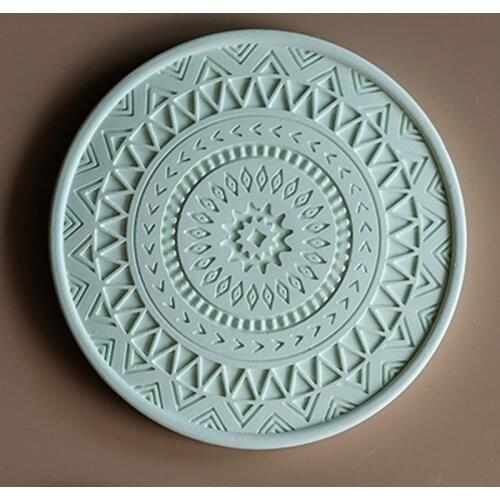 PRZY Diatom Coaster Cup Insulation Pad Placemat Molds Round Coaster Moulds Mold Silicone Fondant Mould Handmade