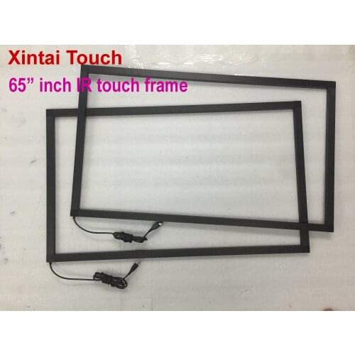 Best quality 65 inch 2 points touch IR infrared touch screen frame kit tv touch panel with fast free shipping