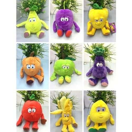 Cute fruit vegetable plush doll banana, lemo,mushroom, pineapple,watemelon stuffed plants dolls gift for children 25-35cm