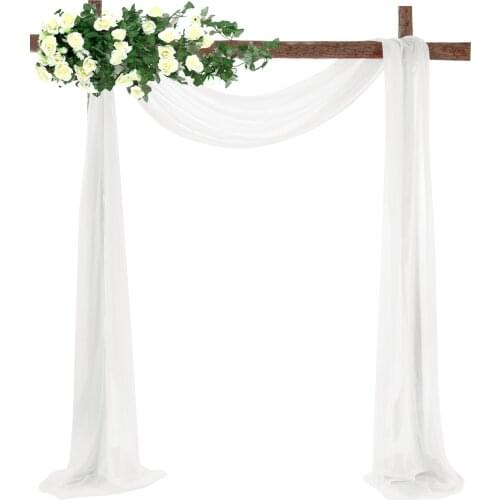 Wedding Arch Draping Fabric Chiffon Fabric Drapery Wedding Decorations for Ceremony Archway Party Ceiling Backdrop