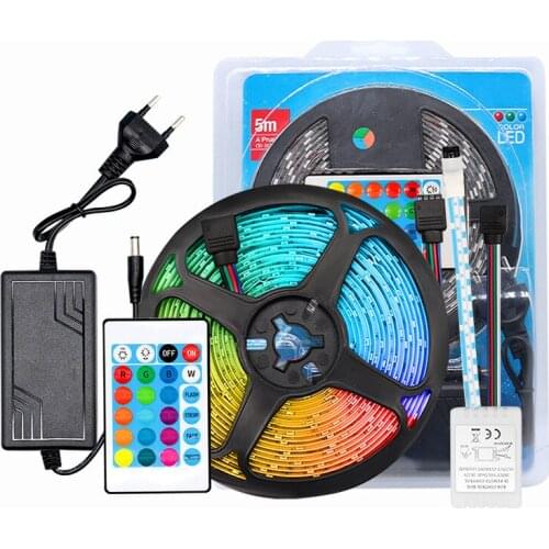 Smart WIFI LED Strip Light Work with Alexa Google Assistant Voice Control RGB LED Lights Strip 12V 5050 60LEDs/m Color Changing