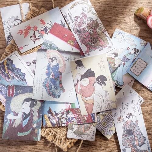 Vintage Japanese Showa Style Stickers DIY Scrapbook Bottom Collage Phone Computer Diary Project Gift Sealing Decoration Sticker