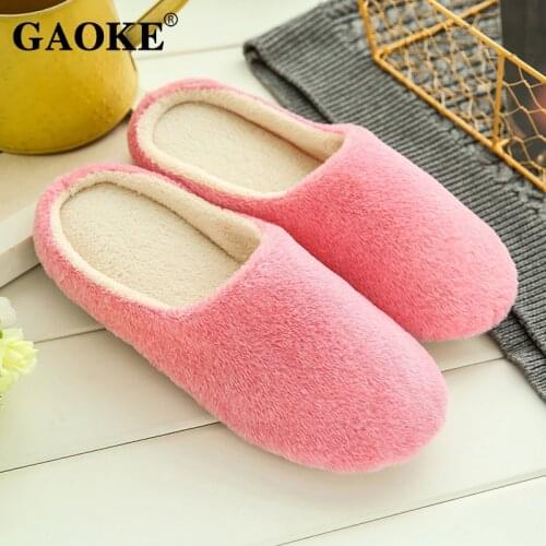 Woman Winter Slippers Soft Plush Cotton Cute Slippers Shoes Indoor Home Furry Slippers Striped Slippers Woman Indoor Footwear