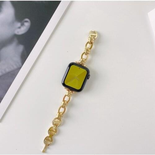 Slim Buckle Strap for Apple Watch Series SE6 5 4 3 2 1 Special Stailness Steel Band for iWatch 44mm/42mm 38mm 40mm Lady Bracelet