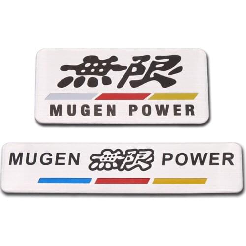 1PCS Car-Styling Aluminum Red MUGEN POWER Auto Car Sticker Emblem Chrome Logo Rear Badge for HONDA Civic Accord S2000 CR-V