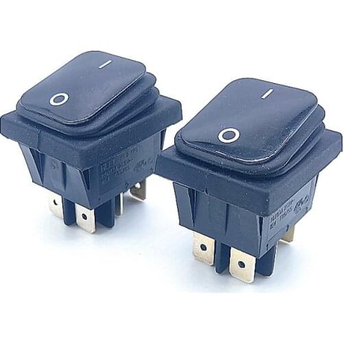 1PC Waterproof Latching Rocker Toggle Switch 4Pin 2Position On Off AC250V/10A AC125V/16A Black