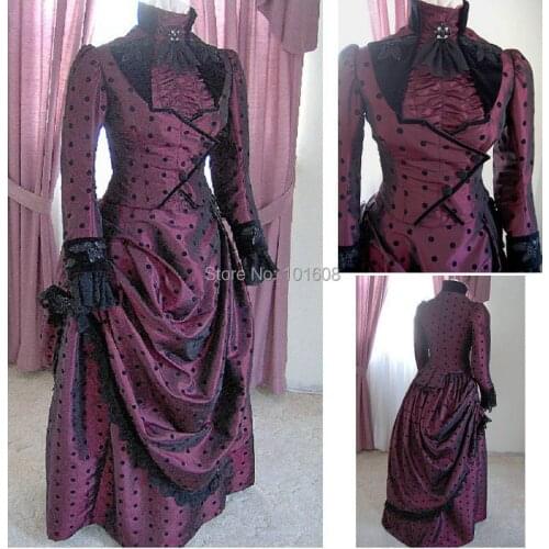 1860S Victorian Corset Gothic/Civil War Southern Belle Ball Gown Dress Halloween dresses CUSTOM MADE R-129