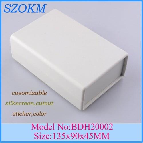 3 pcs/lot free shipping abs plastic housing equipment case electronics enclosure black color plastic enclosure for pcb