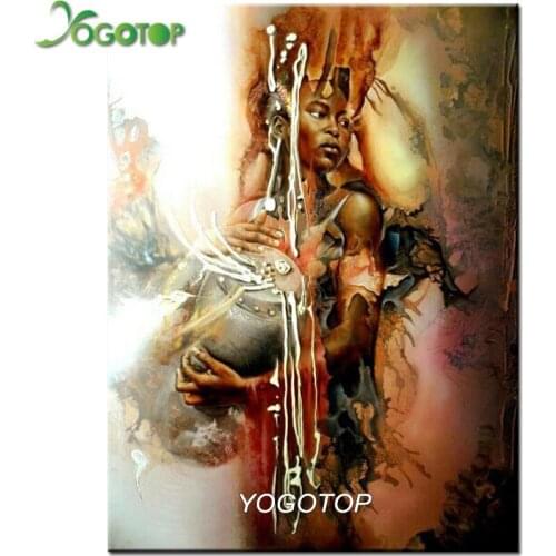 5d diamond painting color African woman diy full square drill diamond embroidery mosaic DIY abstract painting home decor YY2910