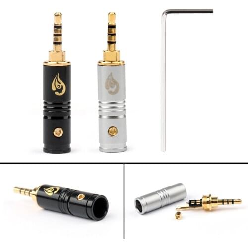Areyourshop 2.5mm 4 Pole TRRS Stereo Male Audio Plug Adapter Connector For Headphone DIY Plug Jack Connector