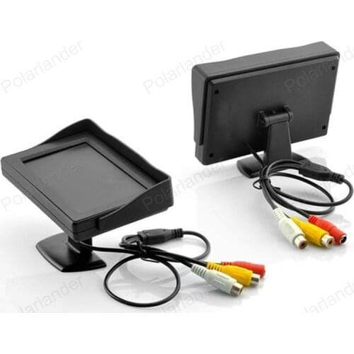 Car Rear View Parking Backup Monitor of 4.3 Inch 480 x 272 Color TFT LCD Screen for Reverse Camera DVD