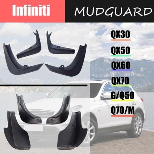 For Infiniti QX30/QX50/QX70/Q50/QX60/Q70/EX35/G37/FX37JX35mudguards Mudflaps fenders splash guards car accessories auto styling