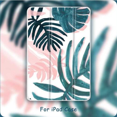 Case For iPad Abstract Leaves Magnet Cover For Apple iPad Mini 5 Air 2/3 10.2 iPad 7th 2020 Pro 11' Leather Tablet Folding Case