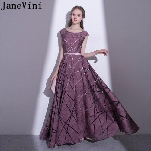 JaneVini 2018 Elegant Long Mother Of The Bride Dresses For Weddings Robe A Line Cap Sleeve Lace Up Back Evening Party Gowns